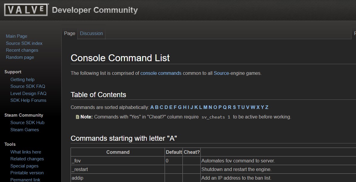 cs source console commands