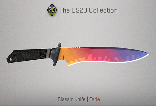 1.6 classic knife | fade csgo cs20