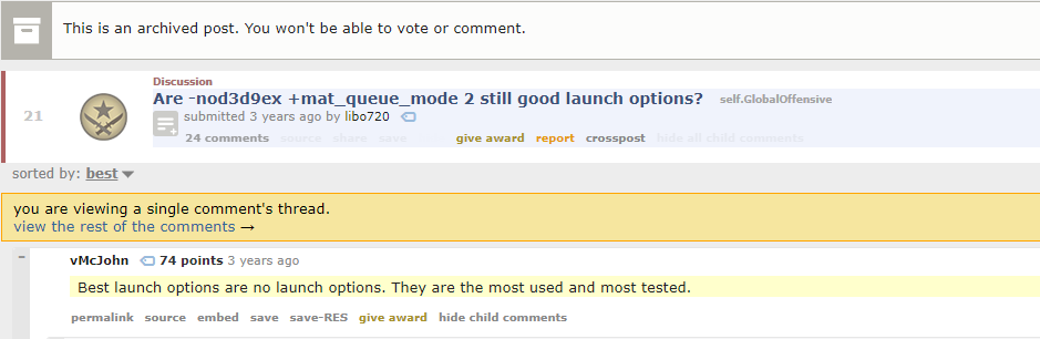 CS:GO Dev McJohn Saying Best Launch Commands Are None